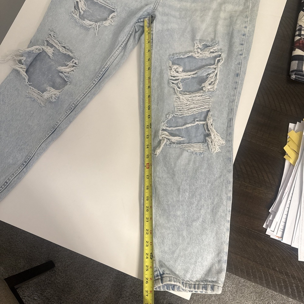 Aeropostale Distressed Mom Jean Blue Jeans Size 14 - Picture 5 of 9